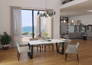 Loftový stůl Caesar 185x90 Bílá