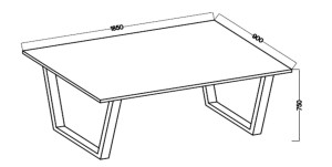 Loftový stůl Caesar 185x90 Bílá