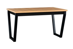 Skládací stůl 140/180x80 IKON 2 Černý/Dub Artisan