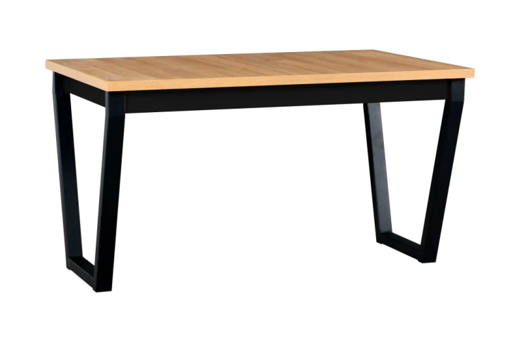 Skládací stůl 140/180x80 IKON 2 Černý/Dub Artisan