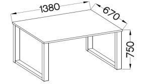 Loftový stůl Imperial 138x67 Dub Lancelot