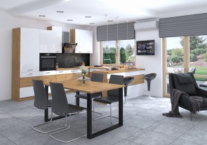 Loftový stůl Imperial 138x90 Dub Artisan