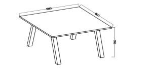 Loftový stůl Kleo 138x90 Dub Artisan