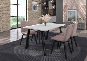 Loftový stůl Kleo 138x90 Bílá