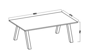 Loftový stůl Kleo 185x67 Dub Artisan