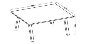 Loftový stůl Kleo 185x90 Dub Artisan