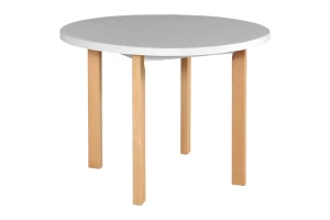 POLI 2 Kulatý stůl 100x100 Buk/bílá