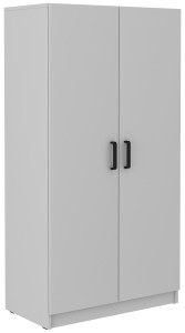 Šatní skříň s policemi Malta 107 2D světle šedá