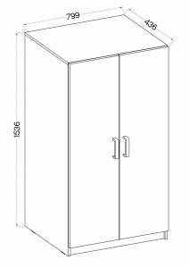 Šatní skříň Malta 108 2D světle šedá