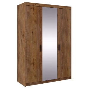 Třídveřová šatní skříň se zrcadlem Elena Dub Lefkas