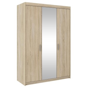 Třídveřová šatní skříň se zrcadlem Elena dub Sonoma