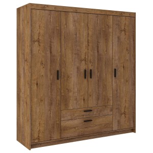 Čtyřdveřová šatní skříň Elena 4D DL04 Dub Lefkas