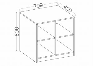 Otevřená skříň Malta 101 Dub Artisan