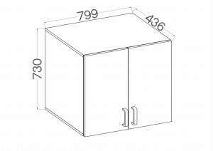 Nástěnná skříňka Malta 104 2D šedý/Dub Artisan