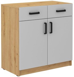 Kancelářská skříň se zásuvkami Malta 105 2F 2S šedý/Dub Artisan
