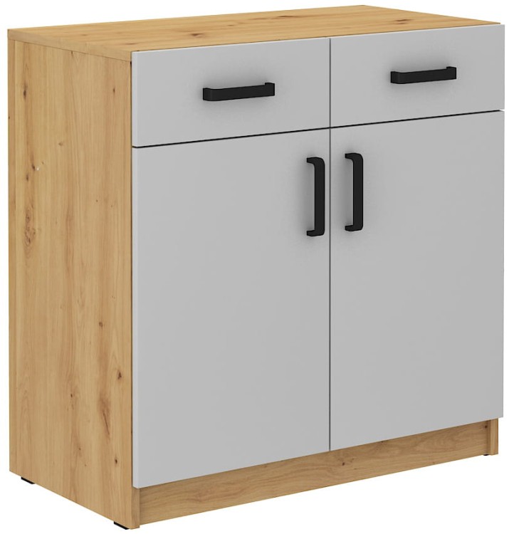 Kancelářská skříň se zásuvkami Malta 105 2F 2S šedý/Dub Artisan