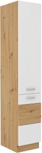 Komínová skříňka pro kuchyň ARTISAN HG 40 DK-210 2F Bílá/Dubová