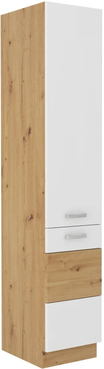 Komínová skříňka pro kuchyň ARTISAN HG 40 DK-210 2F Bílá/Dubová