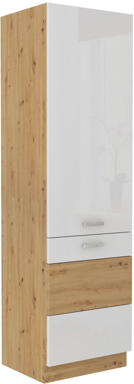 Komínová skříňka pro kuchyň ARTISAN HG 60 DK-210 2F Bílá/Dubová