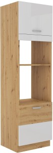 Komínová skříňka pro kuchyně pod trouby a mikrovlnné trouby ARTISAN HG 60 DPM-210 2F Bílý/Dub Artisan