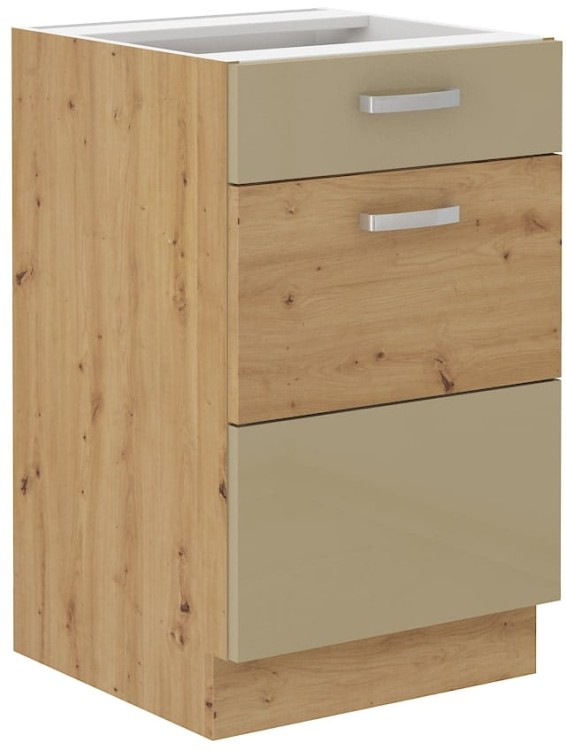 Skříňka do kuchyně se zásuvkou ARTISAN HG 50 D 1F 1S Cappucino/Dub Artisan