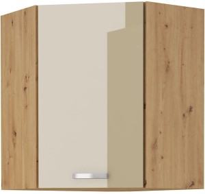 Horní skříňka do rohové kuchyně ARTISAN HG 58x58 GN-72 1F Cappucino/Dub Artisan