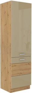 Komínová skříňka pro kuchyňskou linku ARTISAN HG 60 DK-210 2F Cappucino/Oak