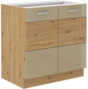 Skříňka do kuchyně ARTISAN HG 80 D 2F Cappucino/dub