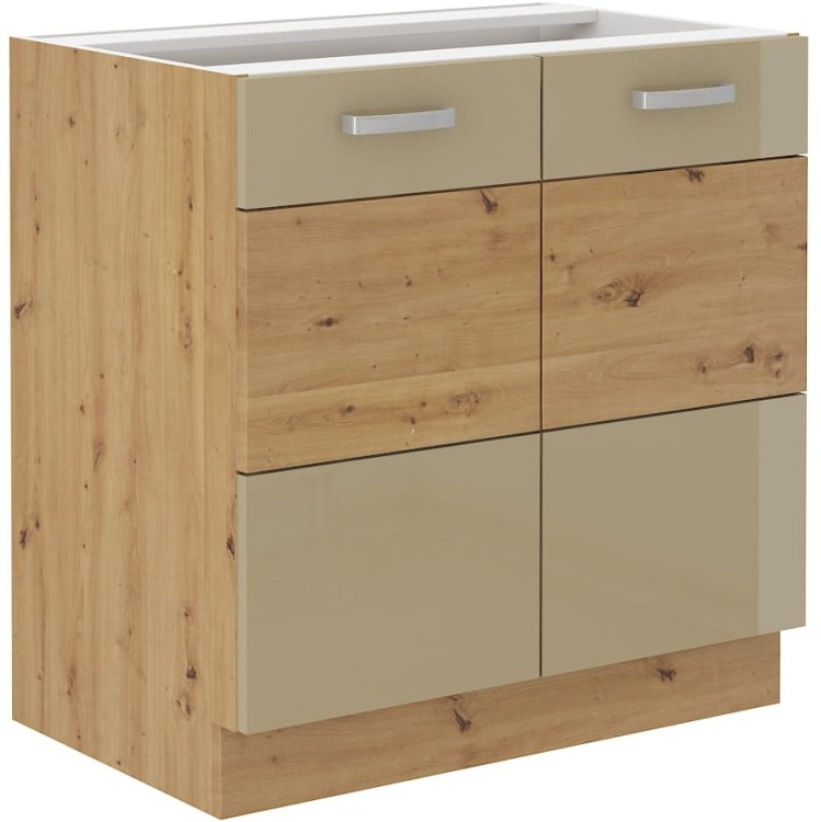 Skříňka do kuchyně ARTISAN HG 80 D 2F Cappucino/dub