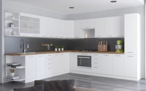 EKO rohová kuchyňská rohová skříňka 89x89 DN 1F bílá