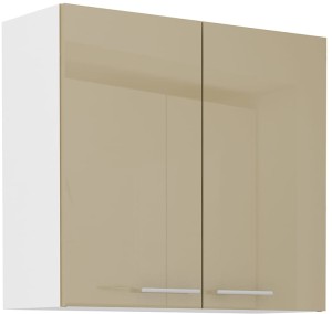 Horní skříňka do kuchyně LARA 80 G-72 2F Cappucino/bílá