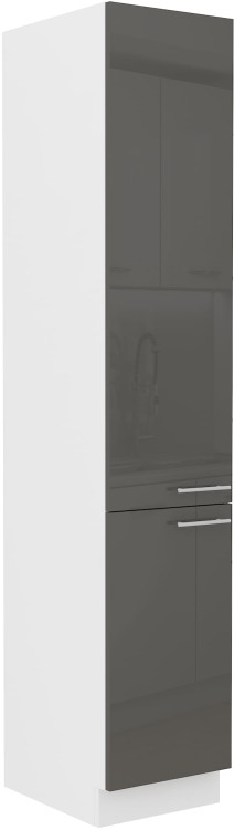 Komínová skříňka do kuchyně LARA 40 DK-210 2F Grafitová/bílá