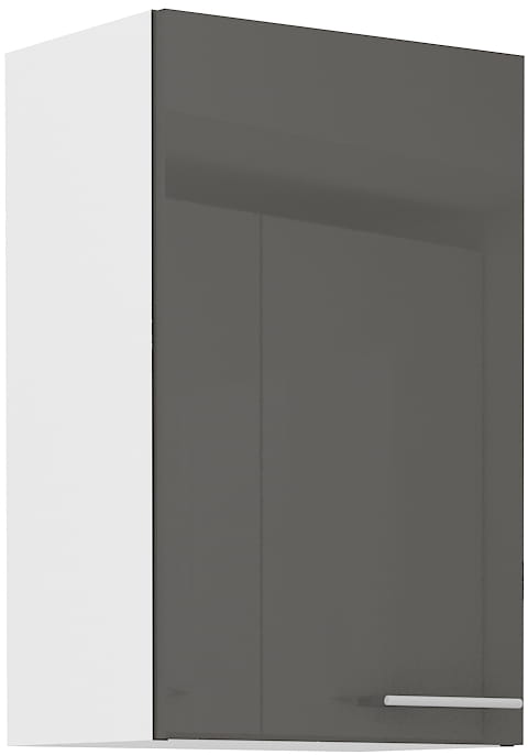 Horní skříňka do kuchyně LARA 45 G-72 2F Grafitová/bílá