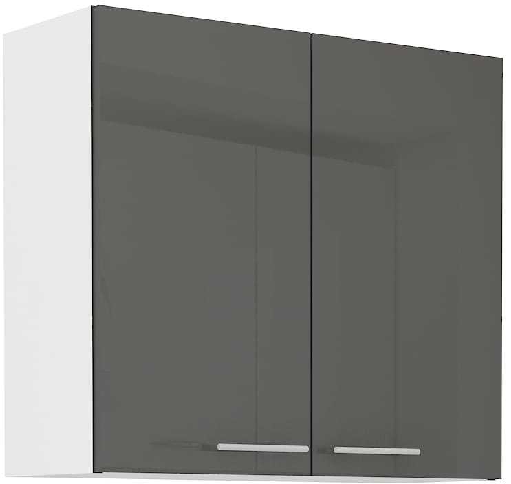Horní skříňka do kuchyně LARA 80 G-72 2F Grafitová/bílá