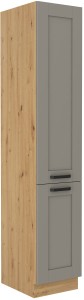 Komínová skříňka do kuchyně LUNA 40 DK-210 2F Hlína šedý/Dub Artisan