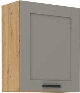 LUNA 60 G-72 1F Hlína šedý/Dub Artisan kuchyňská horní skříňka