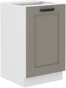 Kuchyňská skříňka pod linku LUNA 50 ZL 1F Hlína šedý/Bílý