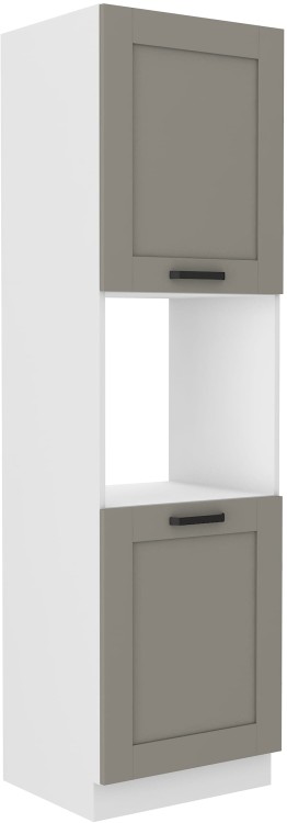 Komínová skříňka pro kuchyňskou troubu LUNA 60 DP-210 2F Hliněná šedá/bílá