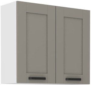 Horní skříňka do kuchyně LUNA 80 G-72 2F Hlína šedý/Bílý