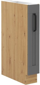 LUNA 15 D CARGO šedý/Dub Stojící kuchyňská linka Artisan