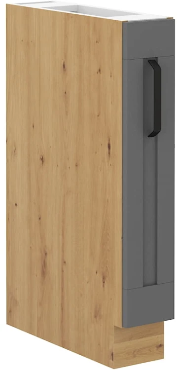 LUNA 15 D CARGO šedý/Dub Stojící kuchyňská linka Artisan