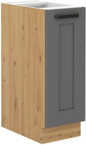 LUNA 30 D CARGO šedý/Dub Stojící kuchyňská linka Artisan