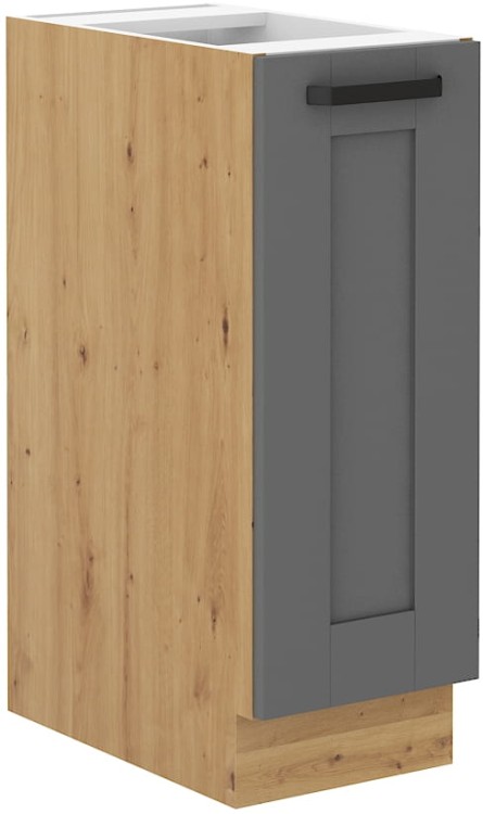 LUNA 30 D CARGO šedý/Dub Stojící kuchyňská linka Artisan