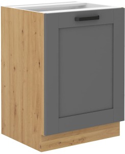 LUNA 60 D 1F BB šedý/Dub Stojící kuchyňská linka Artisan