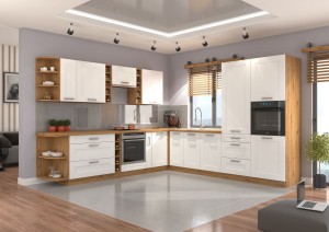 Podstavná skříňka pod sporák LUNA 60 D GAS šedý/Dub Artisan