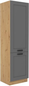 Komínová skříňka do kuchyně LUNA 60 DK-210 2F šedý/Dub Artisan