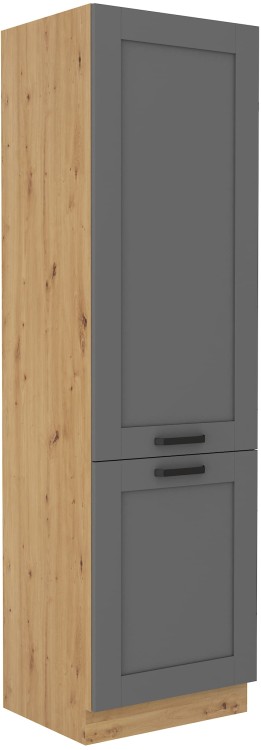 Komínová skříňka do kuchyně LUNA 60 DK-210 2F šedý/Dub Artisan