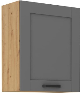 LUNA 60 G-72 1F šedý/Dub Artisan kuchyňská horní skříňka
