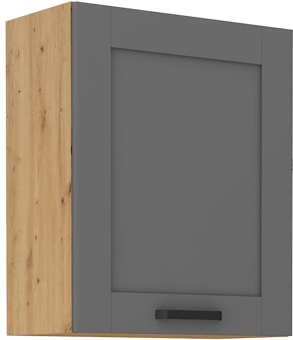LUNA 60 G-72 1F šedý/Dub Artisan kuchyňská horní skříňka