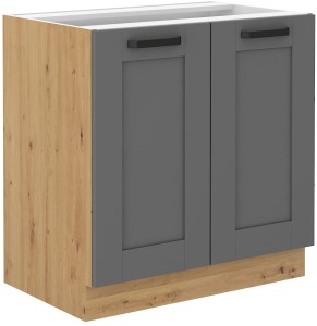 LUNA 80 D 2F BB šedý/Dub Stojící kuchyňská linka Artisan